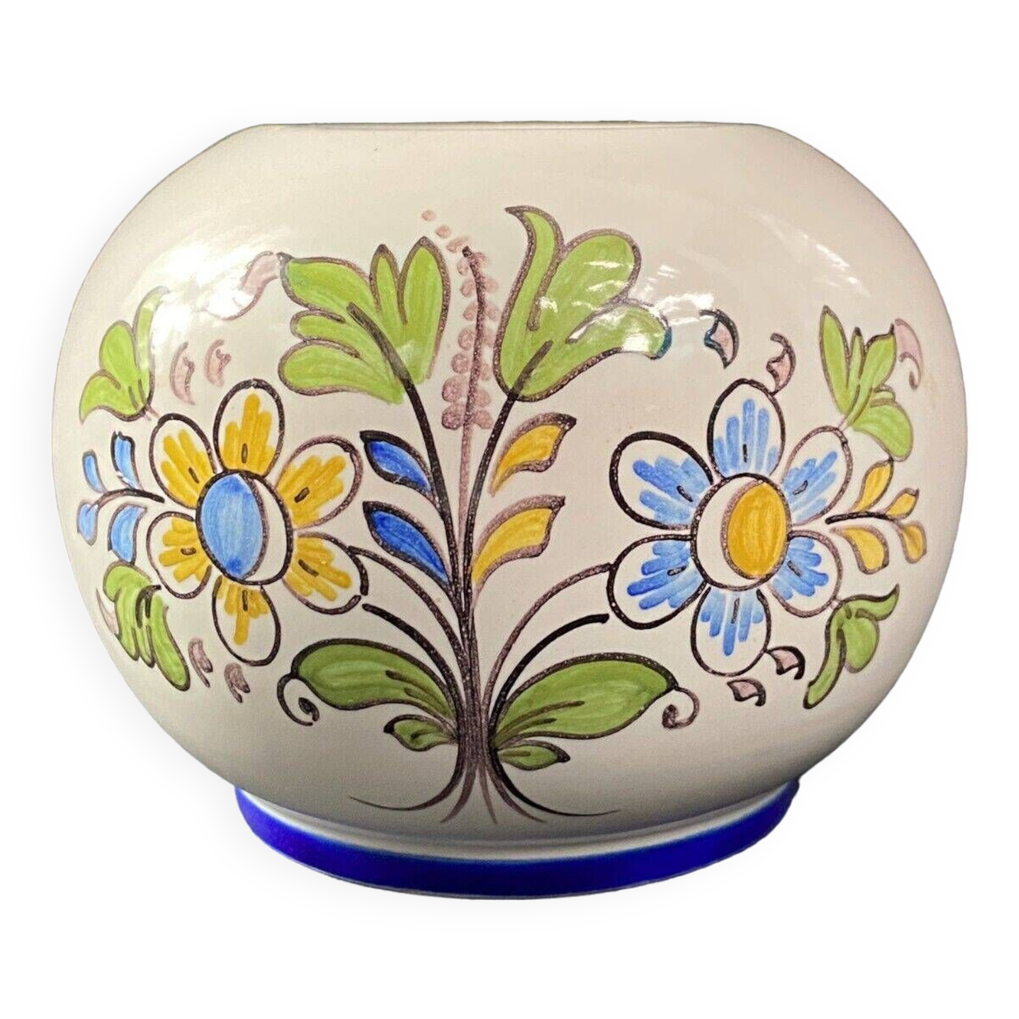 Earthenware ball vase from Nevers Montagnon