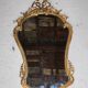 Napoleon III mirror bronze decoration of node and flowers 52 x 95 cm