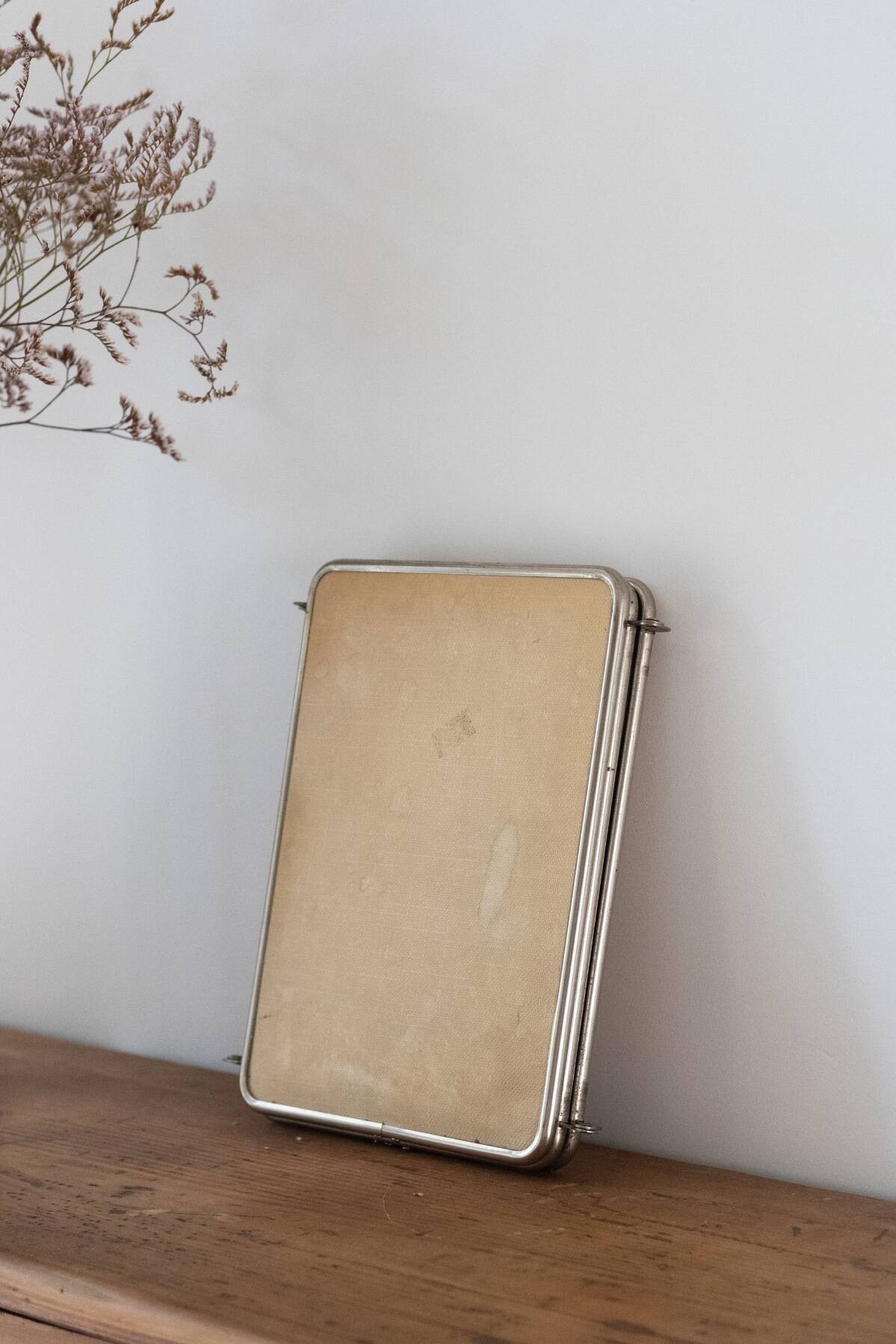 Vintage triptych barber mirror