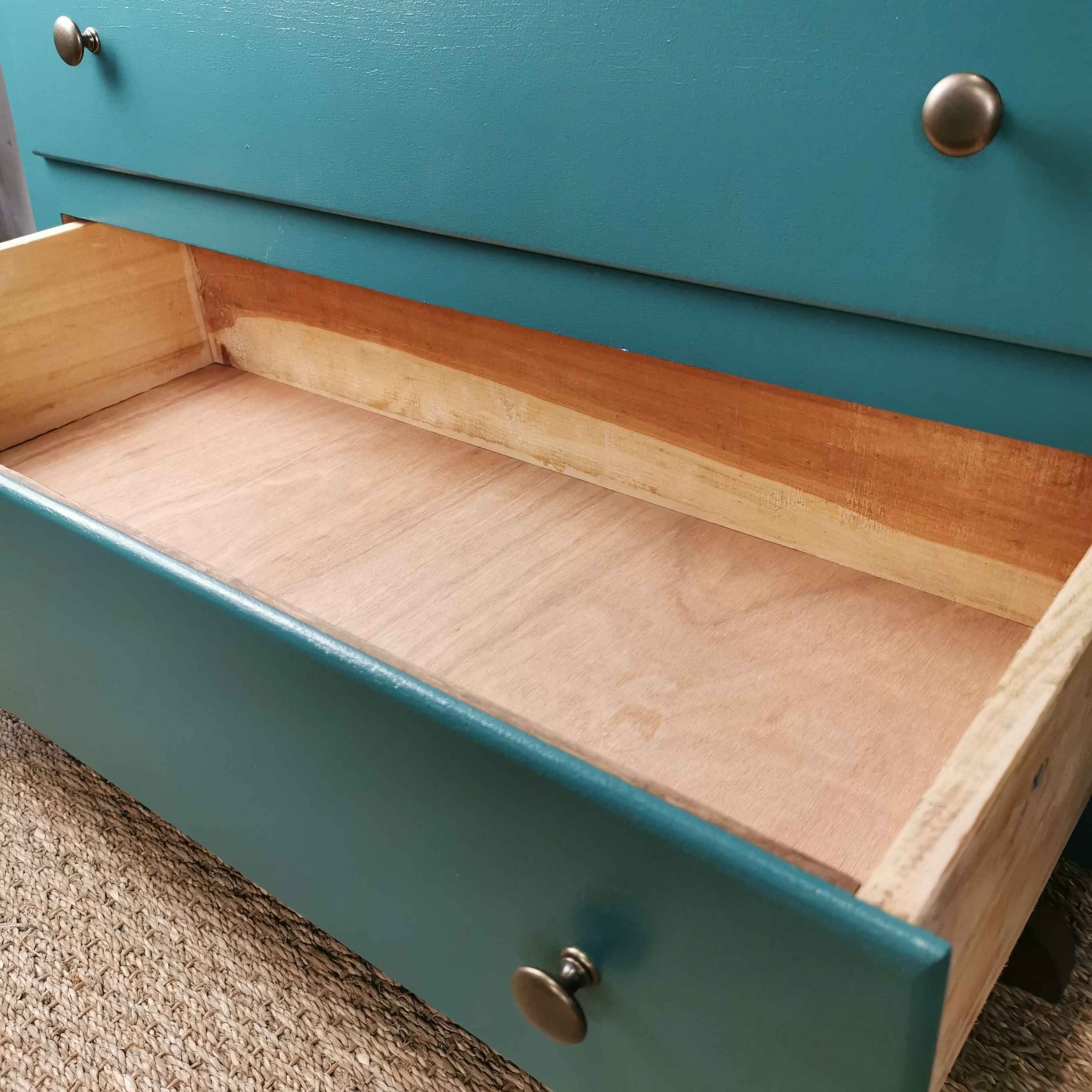 Art deco chest of drawers with mustache feet