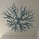 Blue resin chandelier, unique piece created by a visual artist
