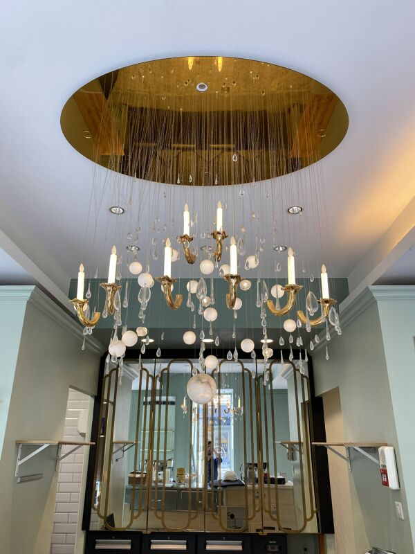 Lustre sur-mesure Beau & Bien – Contemporain – Porcelaine de Limoges, météo
