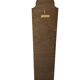 Narrow and tall antique mirror, adorned with golden patterns.
