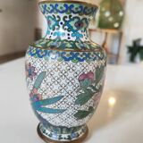 Cloisonné enamel vase
