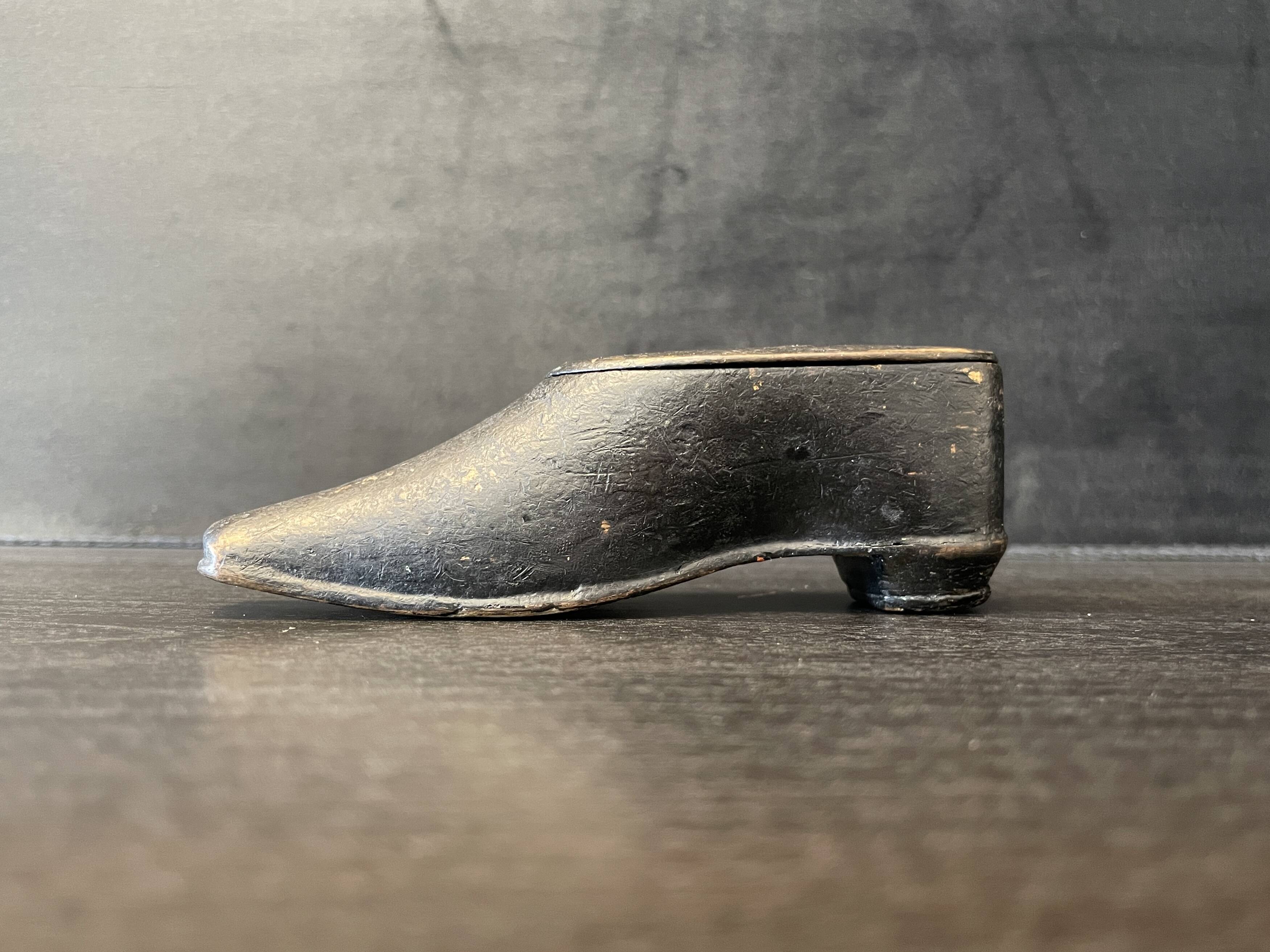Victorian miniature shoe snuff box, 19th century, (1850, England)