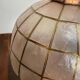 Mother-of-pearl and brass pendant light, 1970s