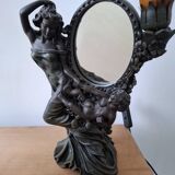 Art Nouveau lamp with mirror