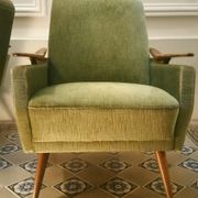 Lot of 2 armrests 50s/60s teak club chairs