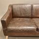 3-seater leather sofa Scandinavian design 1950