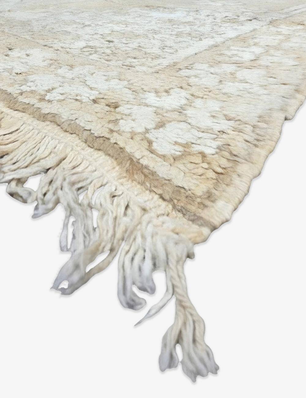 Vintage Honey Beige Moroccan Rug - 313 x 165 cm