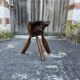 Tabouret Billot en Bois Massif – Sculpture Organique H54cm
