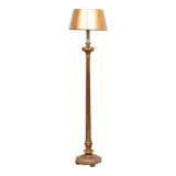 Rococo Italian Wooden Floor Lamp in Gold, 1950s
