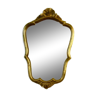 Old golden resin mirror