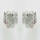 Set of 2 Austrian Ice Glass Wall Lamps by J.T. Kalmar