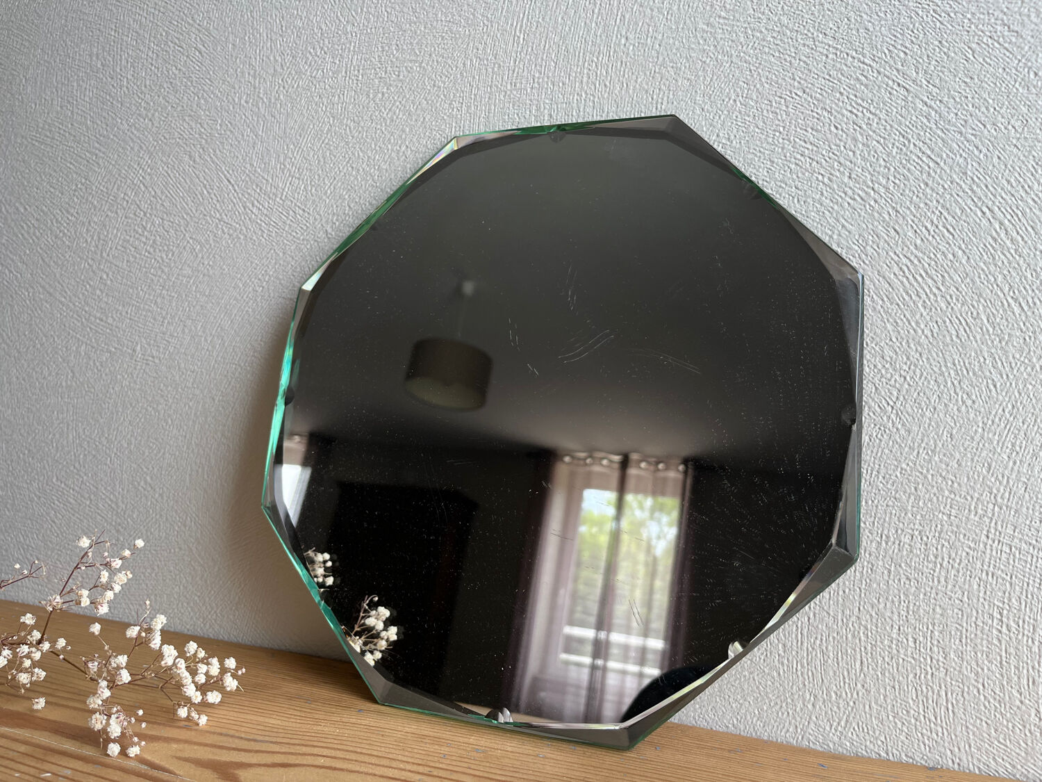Vintage octagonal bevelled mirror