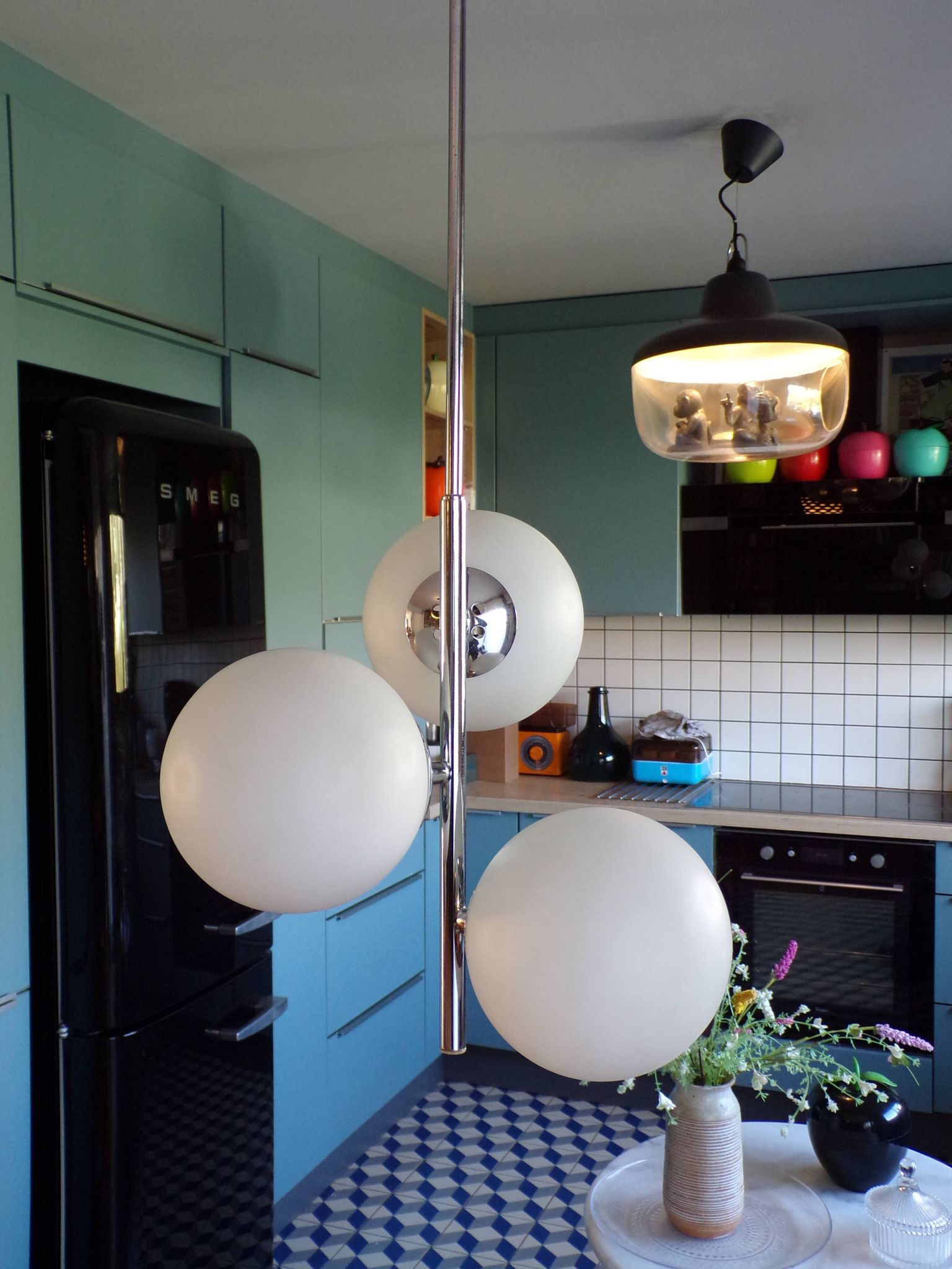 Italian 1970 3-light pendant light