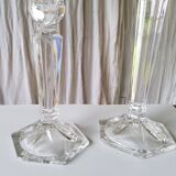 Pair of crystal candlesticks