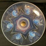 Art Deco bird bowl in opalescent glass, signed circa 1930