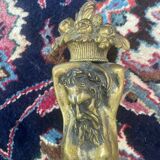 Pair of gilt bronze wall sconces with caryatid and Atlante decoration, 18th century.