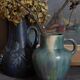 Ancient pottery with blue enamel 19th century