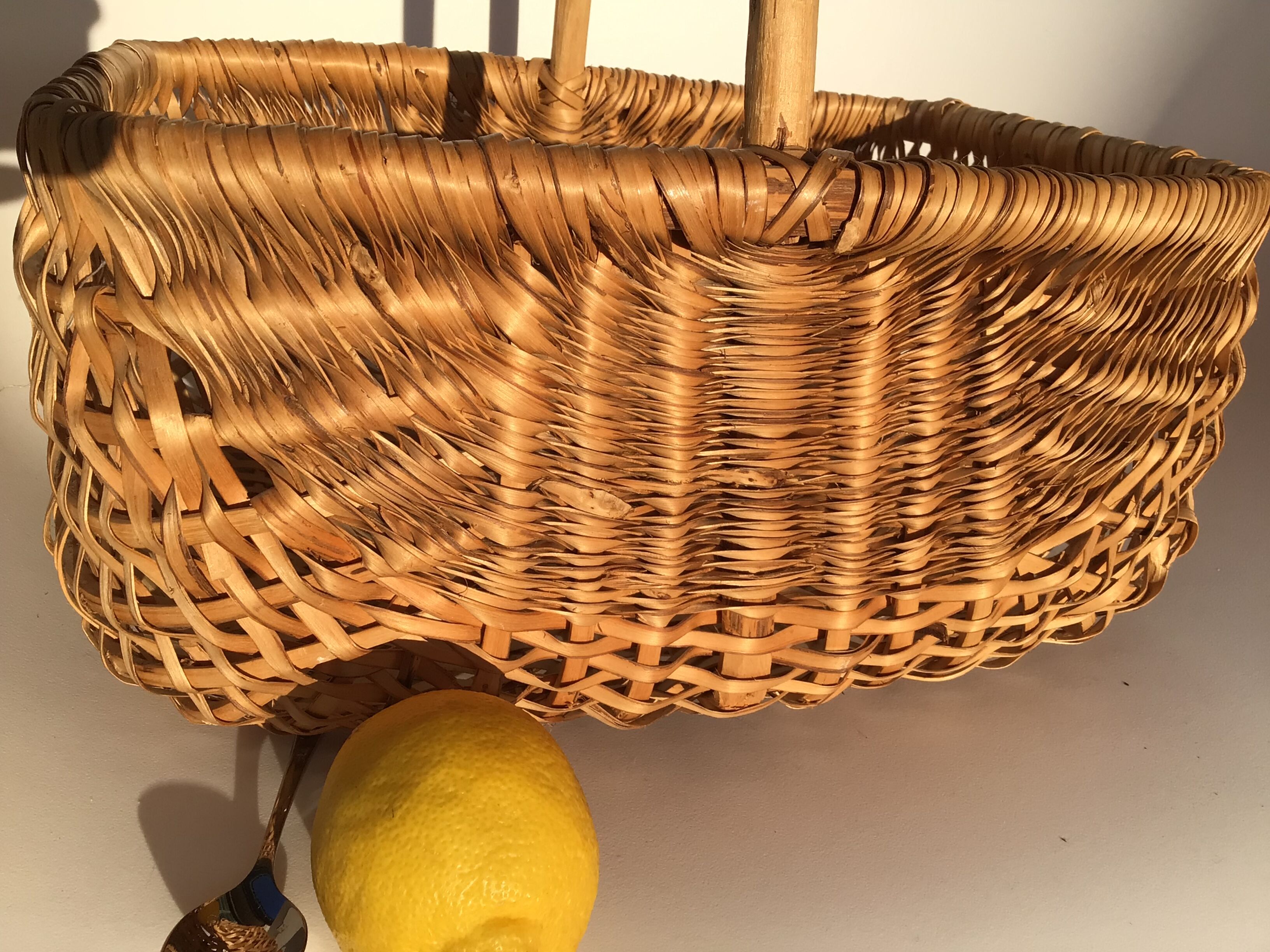 Rectangle braided hand basket