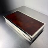 Faux tortoise shell & chromed Dior vanity box, Italy, 1970s