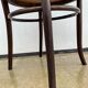 Art Nouveau office armchair, Austrian, in curved wood, signed Fischel