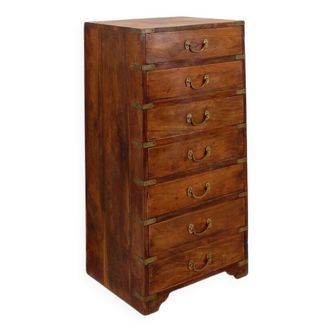 Mid-century style wooden 7-drawer chest of drawers