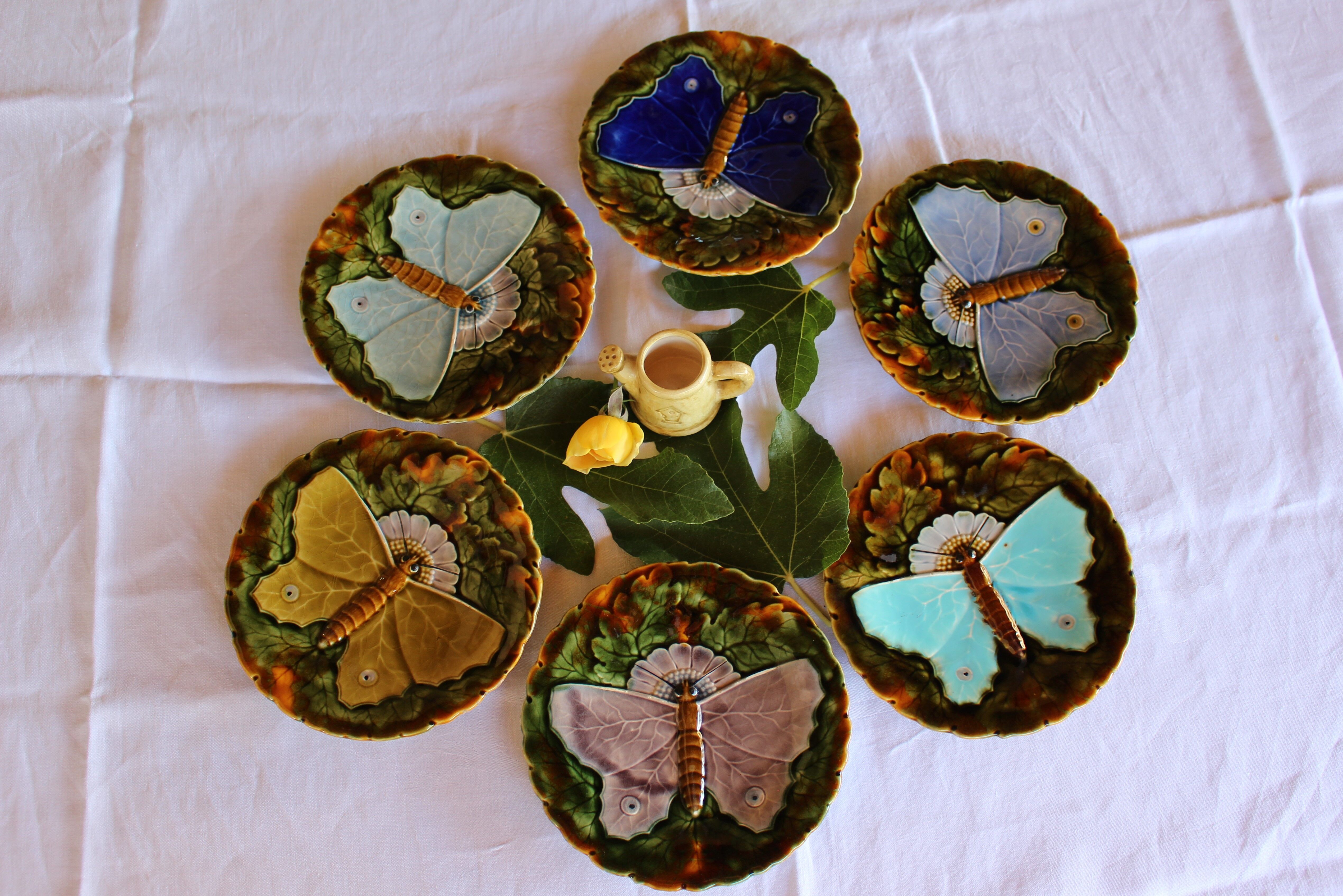 6 plates "Papillons"