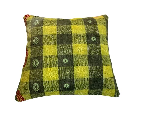 Turkish  kilim cushion cover , 45 x 45 cm