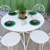 Wrought iron garden furniture