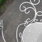 Old wrought iron garden furniture