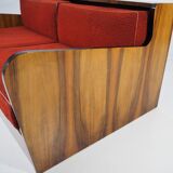 Art deco walnut sofa bed 1960s
