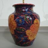 Hand-turned ceramic / glazed vase lamp holders 1970s (most likely French)