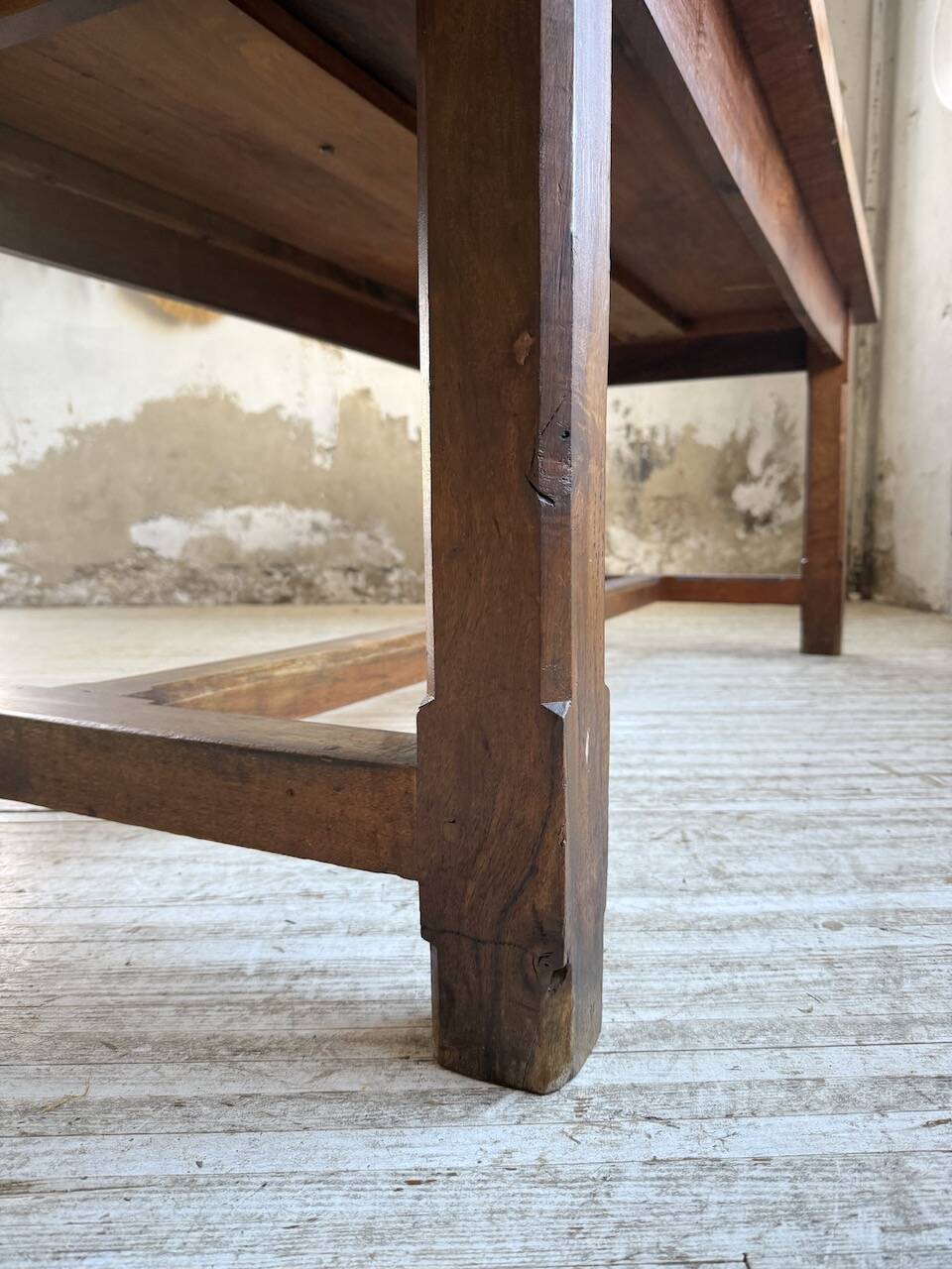 Rustic farmhouse table, solid oak, 2m