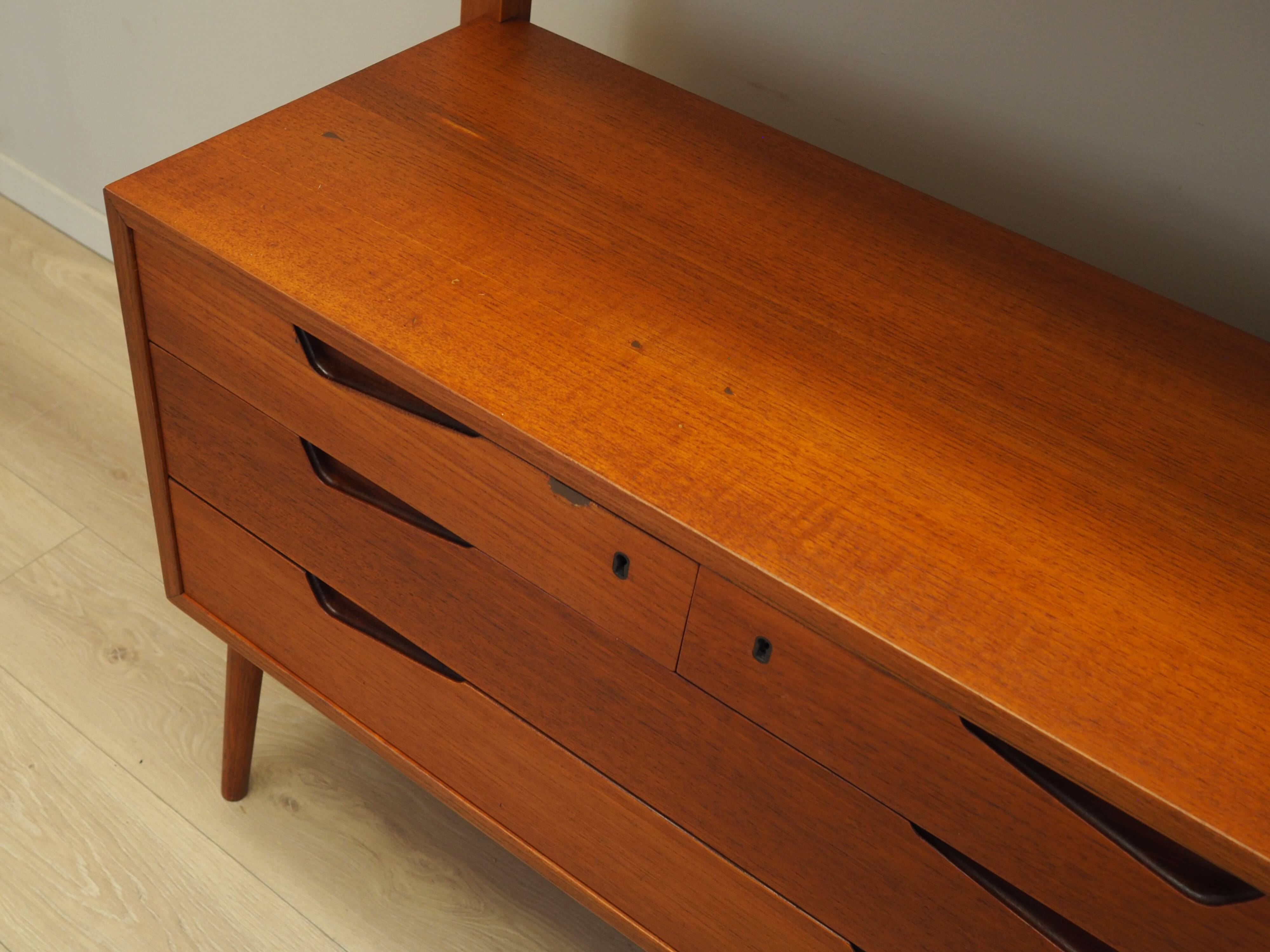 Teak wall unit, Norwegian design, 1960s, designer: Kjell Riise, production: