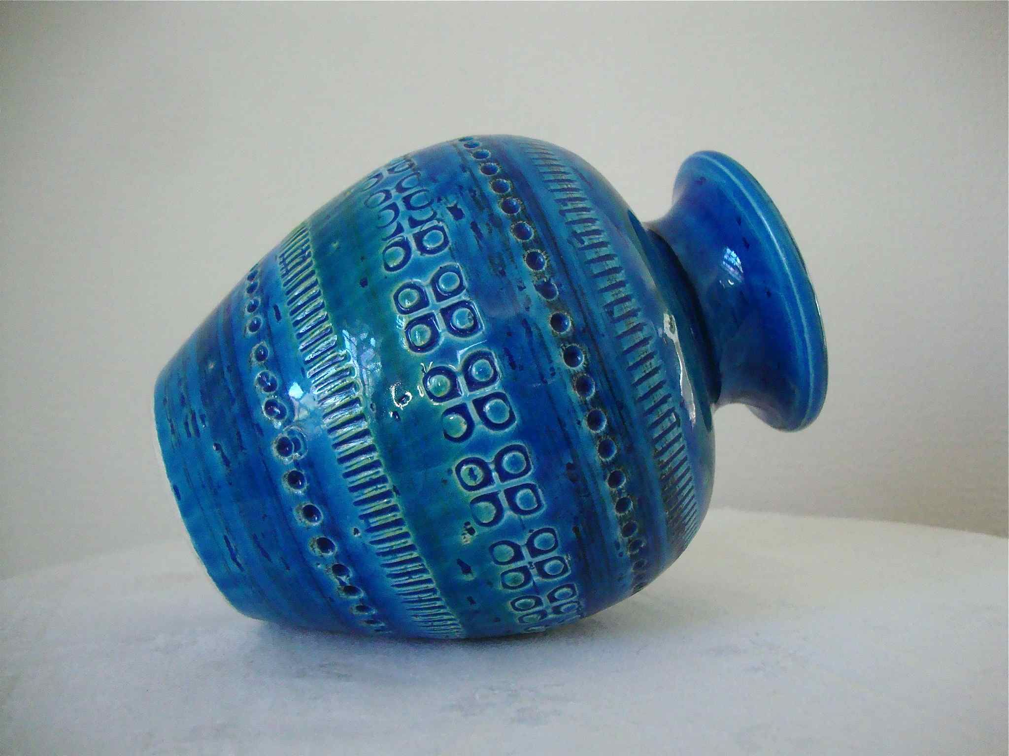 Vase Aldo Londi Rimini blu