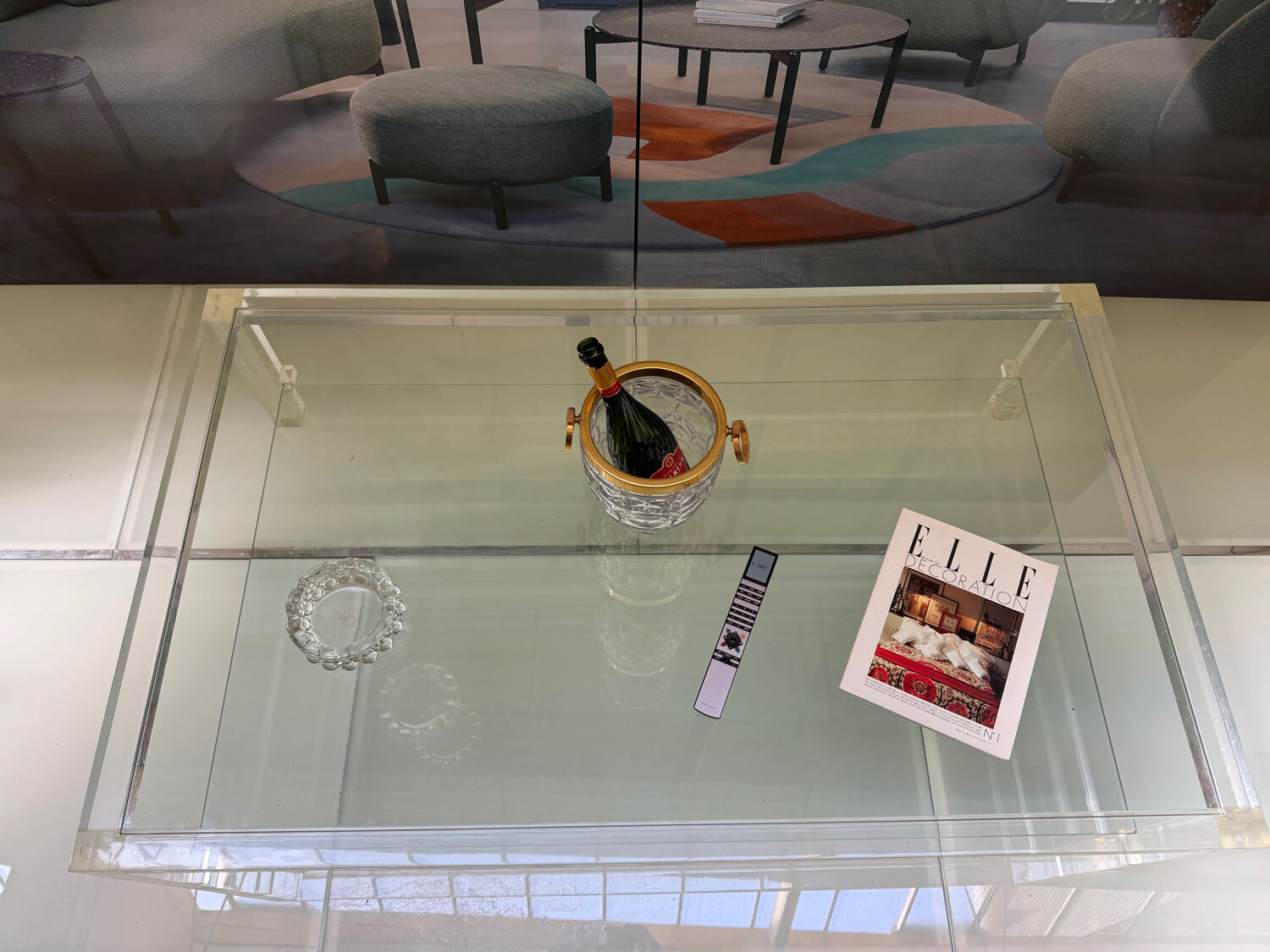 Table basse Altuglass et verre David Lange