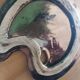Dessous de plat en céramique vintage en forme de palette de peinture