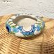 Blue flowers ceramic ashtray