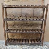 Ancien rack - étagère d'atelier en teck birman