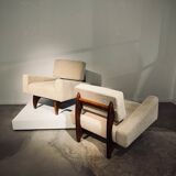 Pair of brazilian easy chairs, 1970s