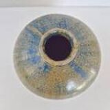 Vintage ceramic stoneware vase 1950 signed gv art deco height 23 cm diameter 22 cm