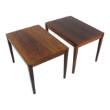 Set de 2 tables d'appoint scandinave en palissandre, Suède, 1960