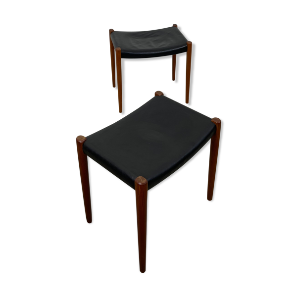 Paire d'ottoman par Niels Otto Møller, Modèle 80, années 1960