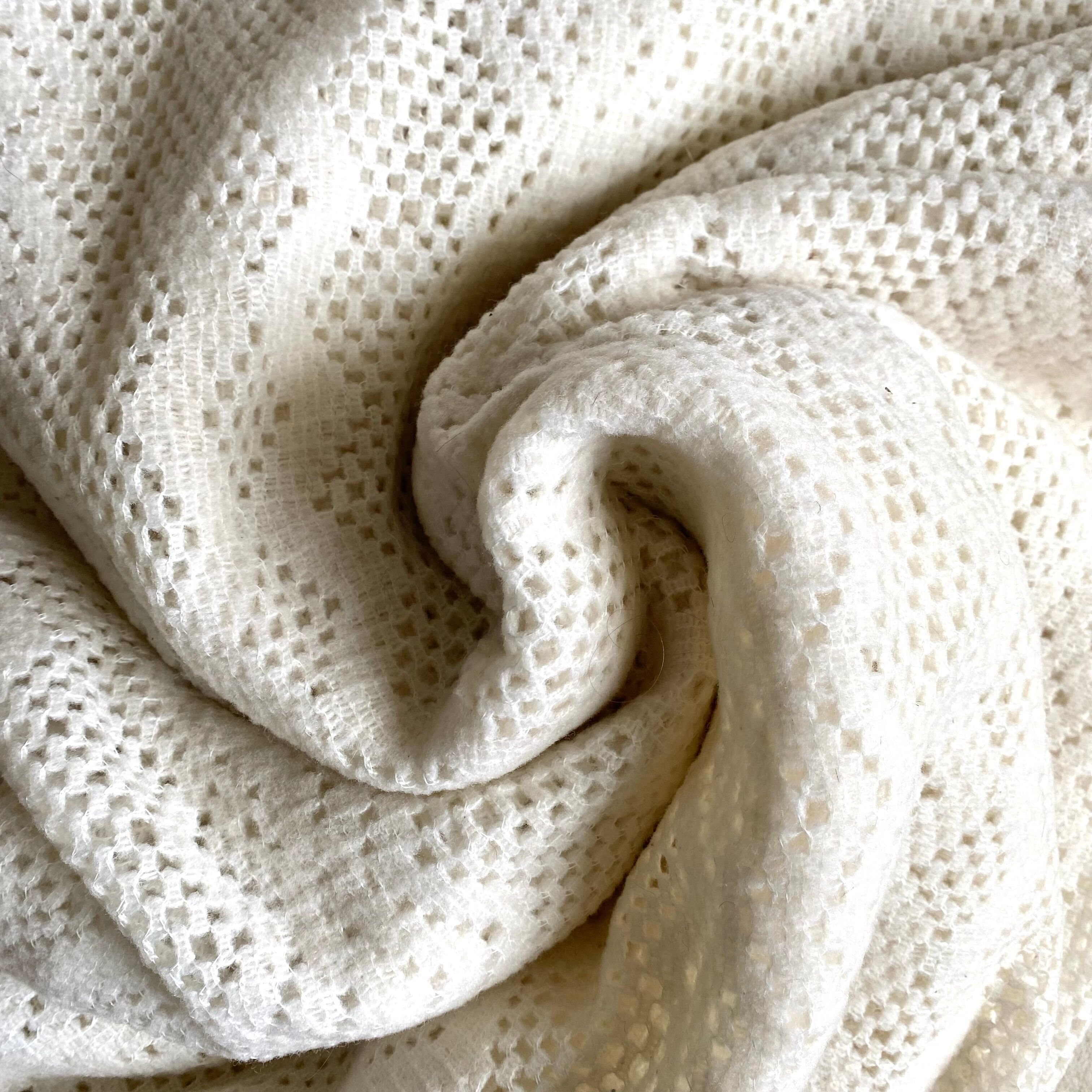 Dessus de lit en laine tricoté vintage 220x240