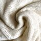 Dessus de lit en laine tricoté vintage 220x240