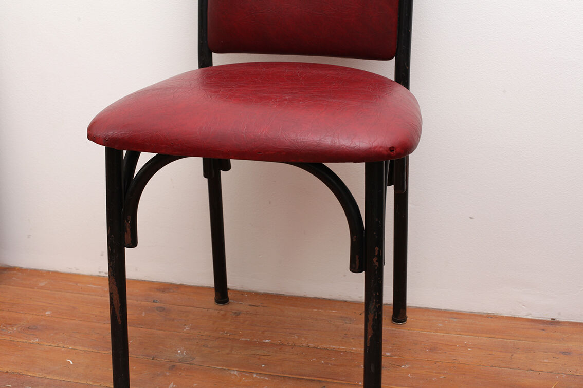 Red vintage bistro chair