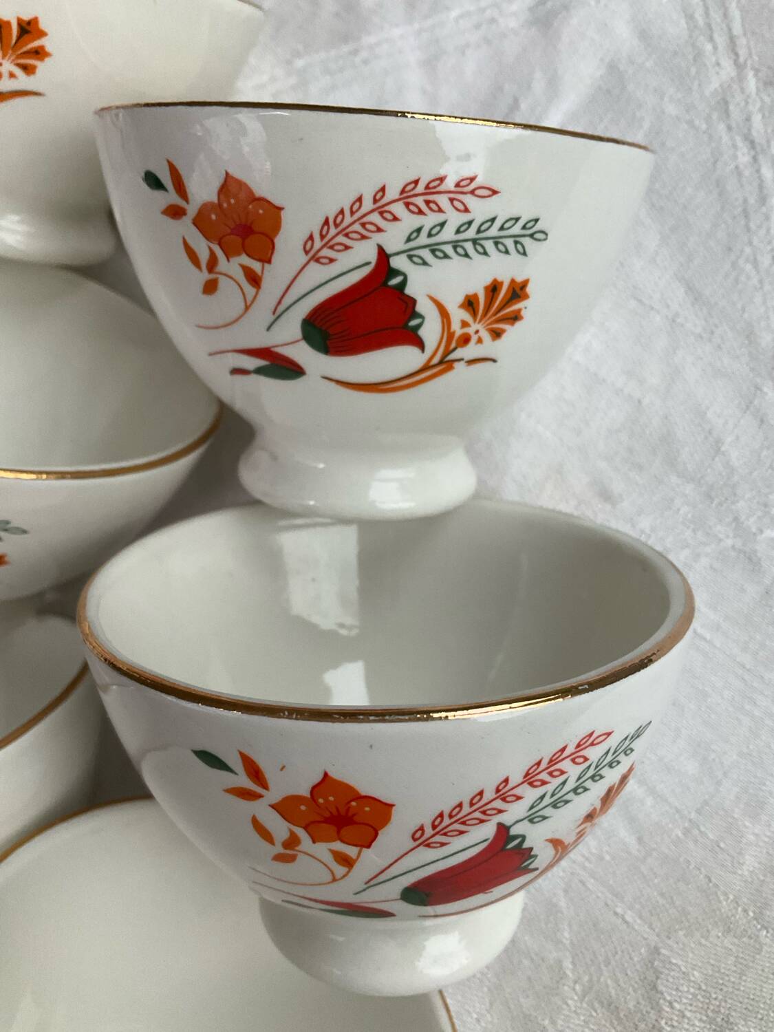 10 Boch coffee bowls (Belgium)