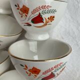 10 Boch coffee bowls (Belgium)